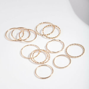 Textured Mixed Size Ring Pack