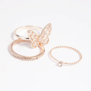 Rose Butterfly Ring Pack