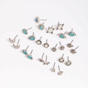 Antique Moon Stud Earring 12-Pack