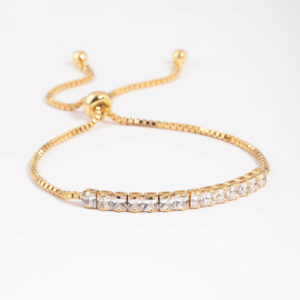 Box Chain Toggle Tennis Bracelet