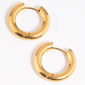 Stainless Steel Thick Hoop Earrings