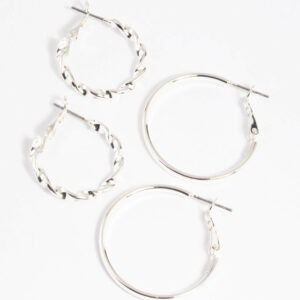 Twisted Hoop Earring Set