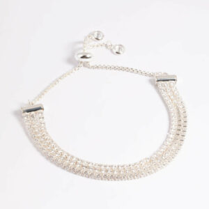 Triple Row Toggle Tennis Bracelet