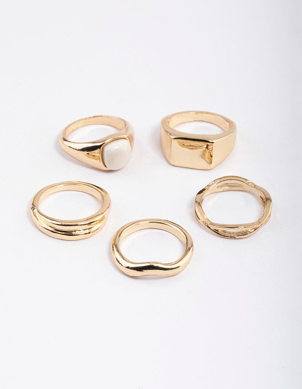 Organic Shape & Signet Ring Pack