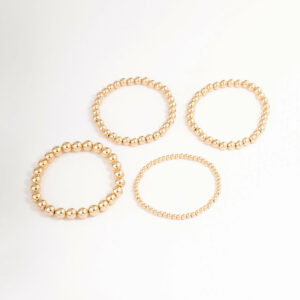 Round Ball Stretch Bracelet 4-Pack