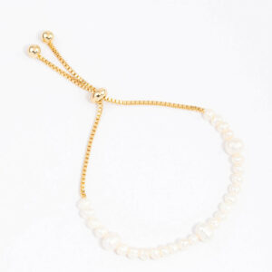 Large Station Full Freshwater Pearl Bracelet
