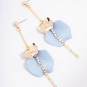 Blue & Petal Earrings