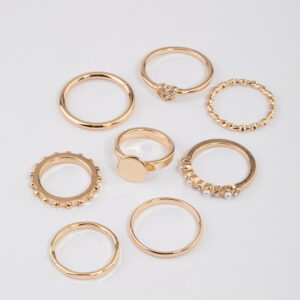 Disc & Heart Ring 8-Pack