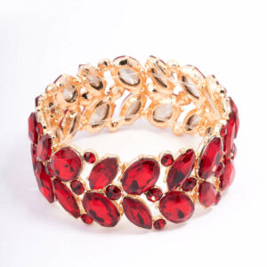 Red Adjustable Stone Bracelet