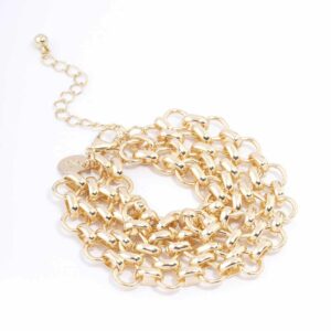 Layered Row Chain Bracelet