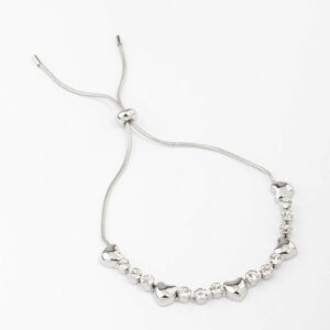 Rhodium Heart & Bracelet
