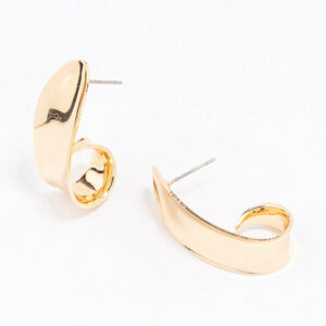 Hammered Wide Hoop Earrings