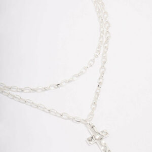 Chunky Cross Layered Necklace