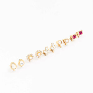 Jewel Stone Clip On Earring 5-Pack