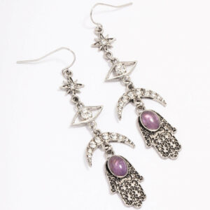 Antique Hasma & Moon Earrings
