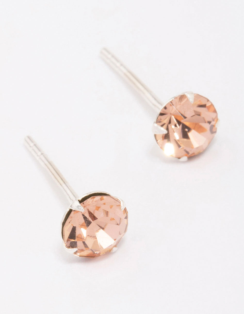 Blush Czech Crystal Small Stud Earrings
