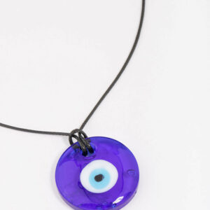 Black Cord Evil Eye Pendant Necklace