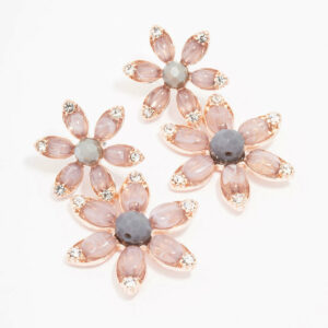 Rose Flower Beaded Drop Earrings