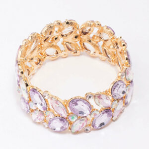 Lilac Cluster Stone Medium Bracelet