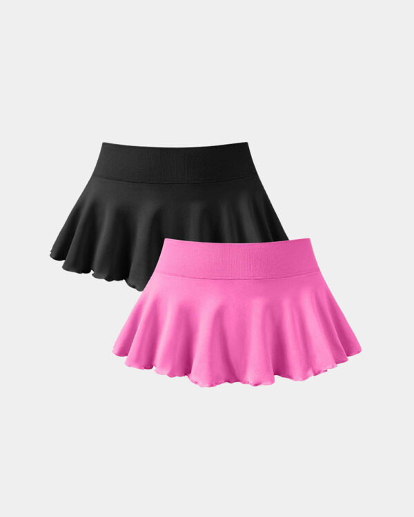 Skirts 2 in 1 Flowy Flared Casual Skirts - Image 8