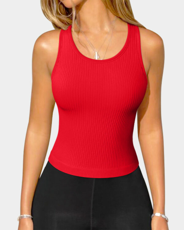 Crew neck causal tank Tops - Image 3