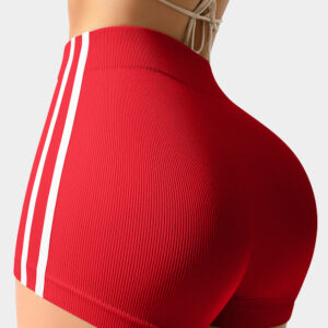 Tummy Control Side Stripes Yoga Seamless Active Shorts