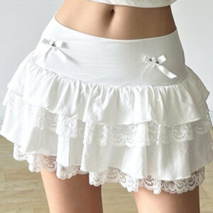 Jasmine lace layered skirt
