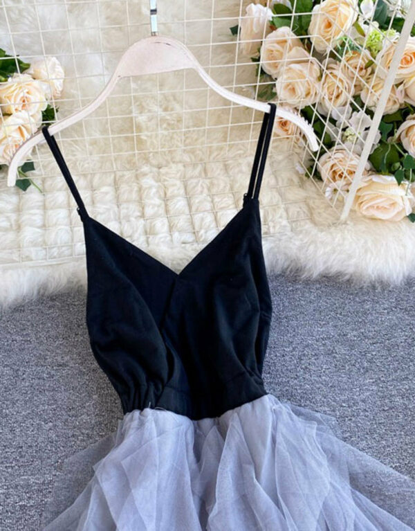 A Line V Neck Tulle Dress Fashion Dress P265 - Image 4