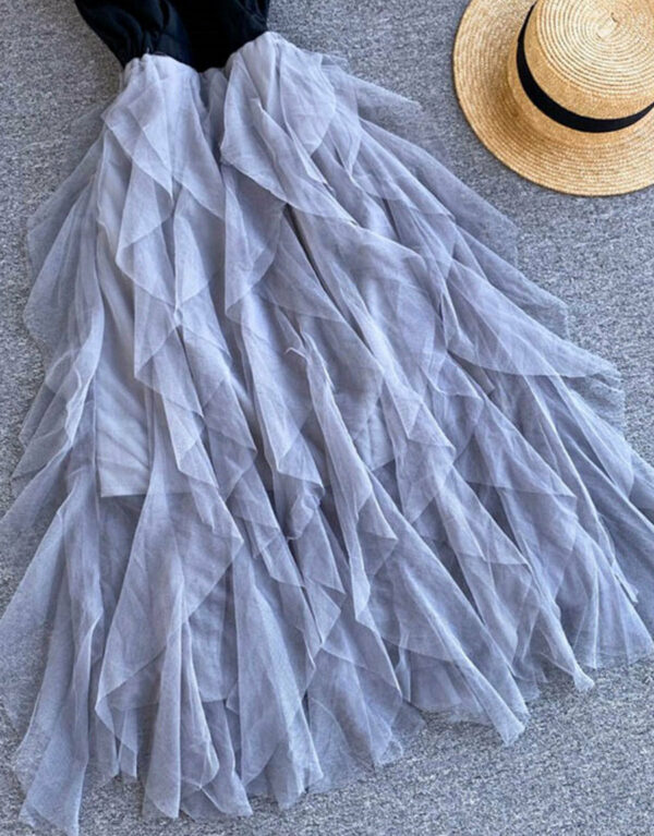 A Line V Neck Tulle Dress Fashion Dress P265 - Image 5