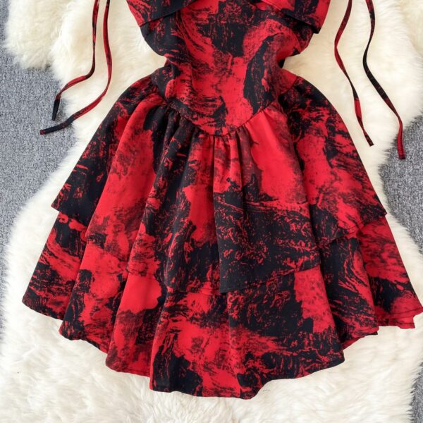 Red A-line Short Dress, Fashion Dress P264 - Image 5