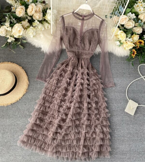 Stylish A Line Long Sleeve Dress P261 - Image 4