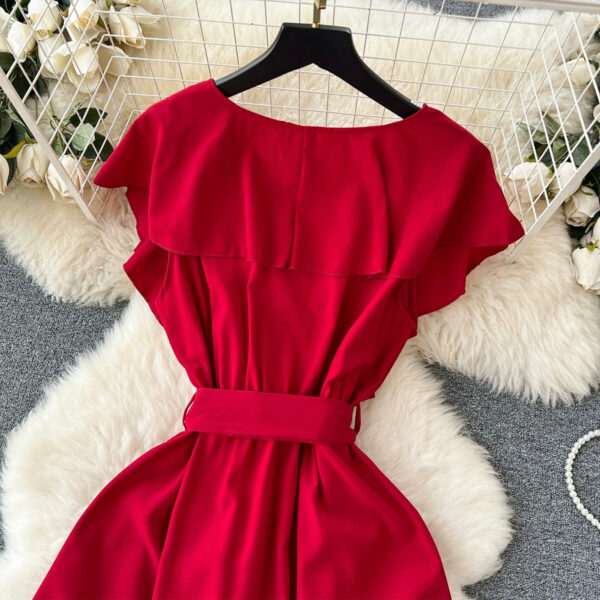 Cute V-neck Dress, A-line Fashion Dress P262 - Image 6