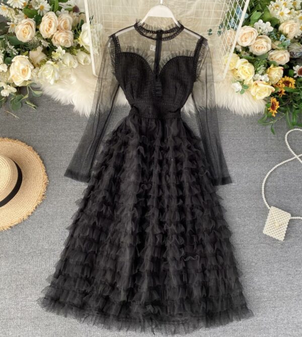 Stylish A Line Long Sleeve Dress P261 - Image 5
