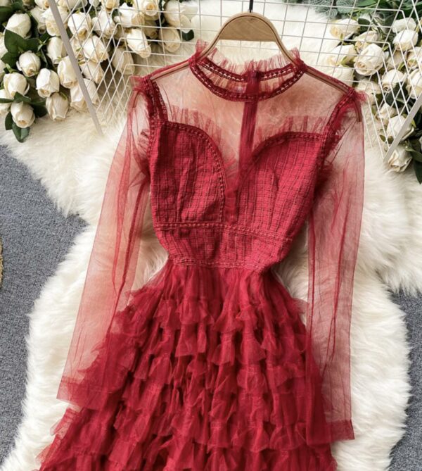 Stylish A Line Long Sleeve Dress P261 - Image 6