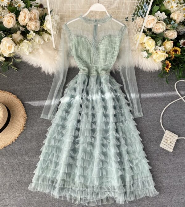 Stylish A Line Long Sleeve Dress P261 - Image 7