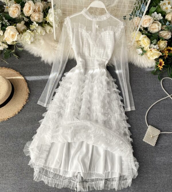 Stylish A Line Long Sleeve Dress P261 - Image 9